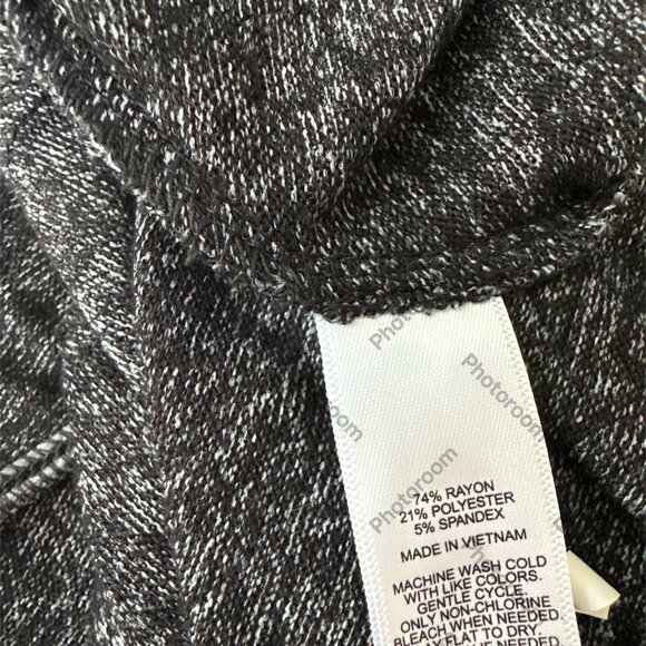 Express Medium Black Gray Criss Cross VNeck Peplum Tank - Picture 5 of 6